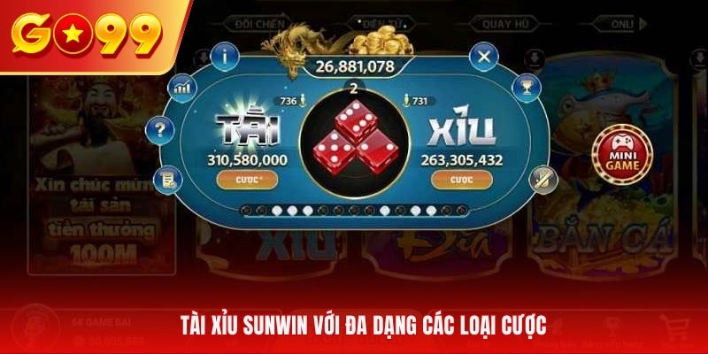 Các loại cược trong game Tài Xỉu Sunwin